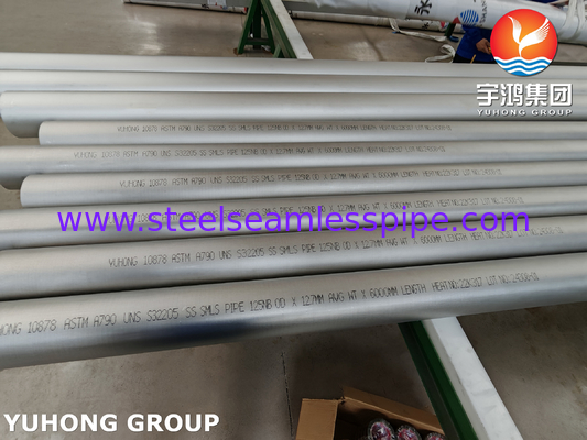 ASTM A790 S32205 pipa stainless steel dupleks untuk industri minyak dan gas