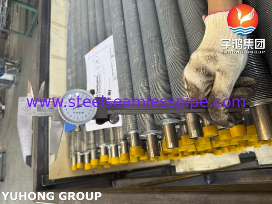 Pipa Sirip Ekstrusi Baja Tahan Karat ASTM A213 TP304 Untuk Penukar Panas Berpendingin Udara