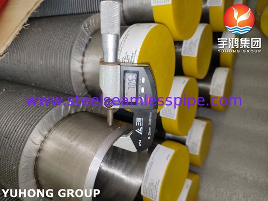 ASTM A376 TP347H Pipe With CS Fins HFW Fin Tube, Solusi tahan panas kelas profesional