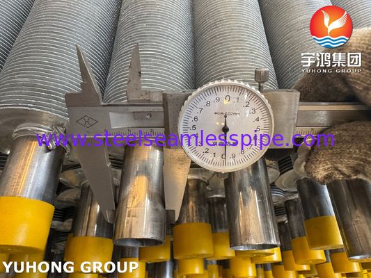 Pipa Baja Tahan Karat EN10217-7 1.4301 Dengan Sirip Al Sirip Ekstrusi Untuk HVAC&R