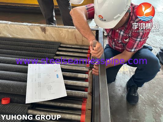 Pipa Sirip Bergerigi HFW ASTM A213 T22 (K21590) Untuk Penukar Panas