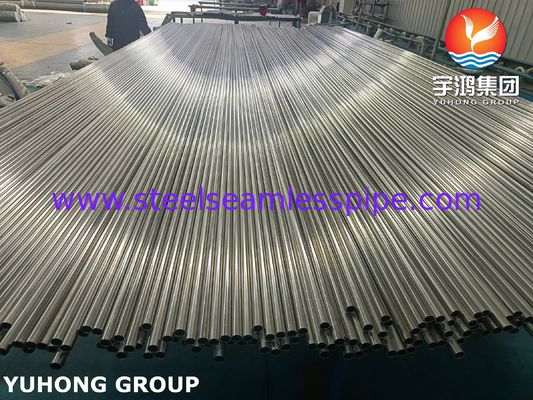 ASTM A249 TP304 Stainless Steel Welded Heat Exchanger Tube Cerah dipanaskan