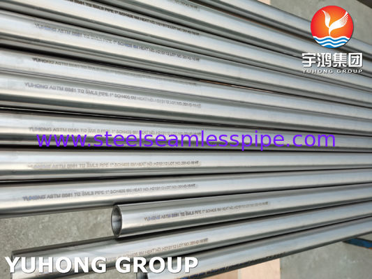 ASTM B861 GR.2 UNS R50400 Pipa Titanium Tidak Campuran untuk Ketahanan Korosi Tinggi