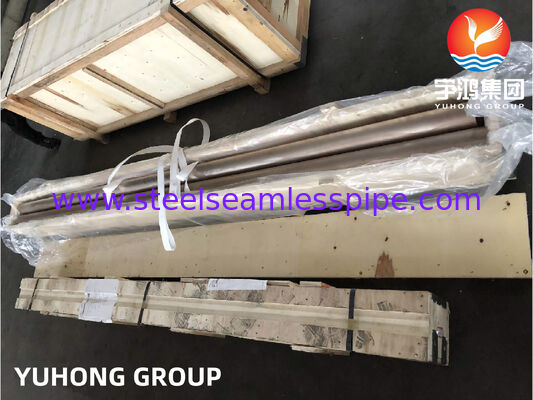 ASTM B466 C70600 Pipa CuNi 90/10 tanpa jahitan tahan korosi untuk air laut