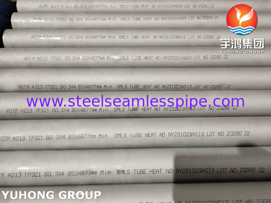 ASTM A213 TP321 12Х18Н10Т Stainless Steel Seamless Tube untuk suhu tinggi dan tahan korosi