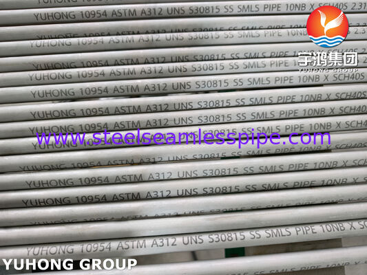 ASTM A312 UNS S30815 Pipa Baja Tanpa Jajar Rentang Suhu Tinggi & Oksidasi untuk Aplikasi Penukar Panas & Tungku