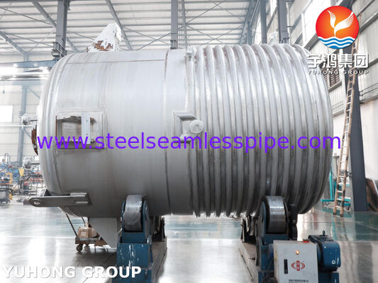 Bejana Reaktor Berjaket Bersertifikasi ASME U Stamp dalam Baja Karbon SA516 Gr.70 dengan Pengaduk untuk Pencampuran