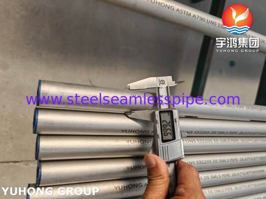 ASTM A790 S32205 pipa stainless steel dupleks untuk industri minyak dan gas