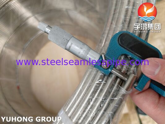 Tabung Koil Anil Terang Baja Tahan Karat ASTM A269 TP316 / TP316L untuk Lingkungan yang Berpotensi Korosif