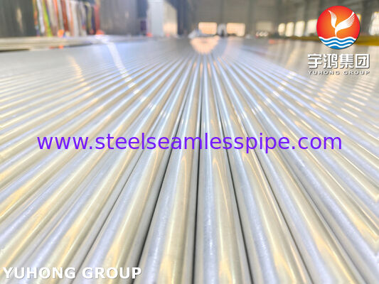 ASME SA213 TP304H Stainless Steel Seamless Heat Exchanger Tube Cerah dipanaskan