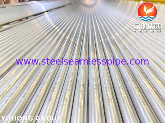 ASME SA213 TP304H Stainless Steel Seamless Heat Exchanger Tube Cerah dipanaskan