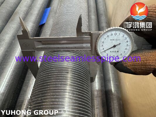 Tabung Fined Extruded - ASTM A179 Base Steel Karbon / Aluminium 1060 Fin untuk Penukar Panas
