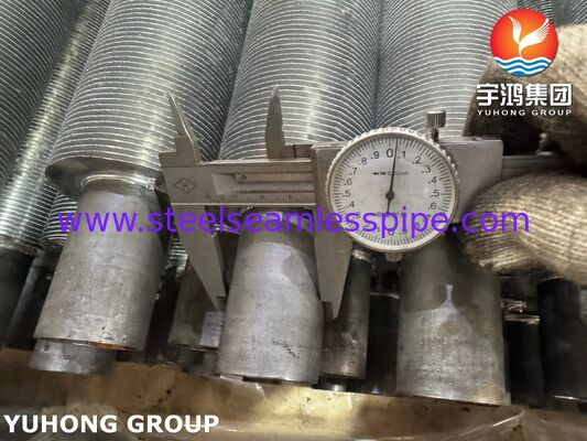 Tabung Fined Extruded - ASTM A179 Base Steel Karbon / Aluminium 1060 Fin untuk Penukar Panas