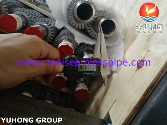 Frekuensi tinggi dilas Serrated Fined Tube TP304H Base / SS304 Fin
