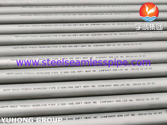 Pipa Mulus Baja Tahan Karat ASTM A312 TP321H Dipickel dan Dilunakkan