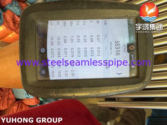 Tabung tanpa jahitan baja tahan karat yang terang untuk industri farmasi ASTM A269 TP316L