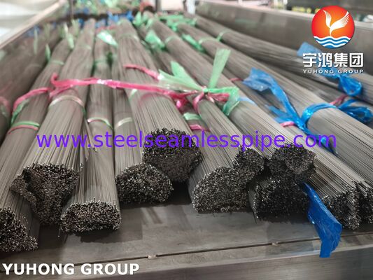 SUS304 ISO9626 10 - 34G Stainless Steel Medical Capillary Tube Untuk Administrasi Obat