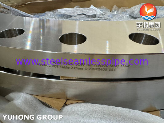 ASTM A240 F904L Slip On Flat Face Flange AWWA C207 Table2 Kelas D Memenuhi Standar Air AS
