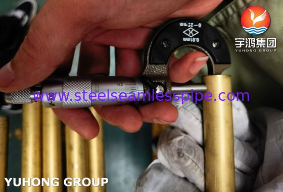 Aplikasi Kondensor dan Penukar Panas ASTM B111 C68700 Tabung Nikel Tembaga