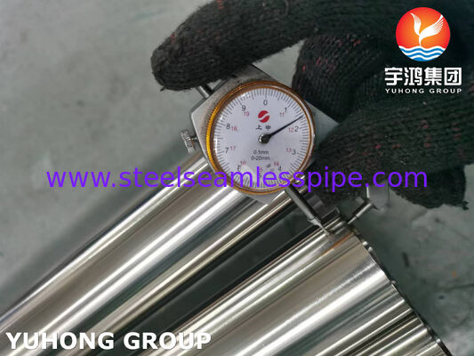 3A / ASTM A270 TP316L Tabung Saniter Baja Rinsing Berkilau Cerah Untuk Pabrik Pengolahan Gula