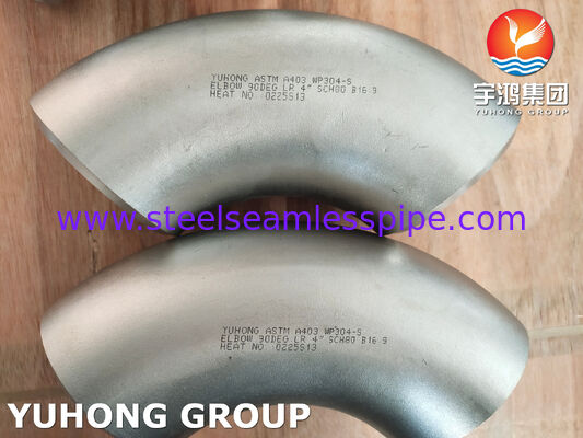 ASTM A403 WP304-S Siku Seamless LR 90 Derajat untuk Bidang Industri
