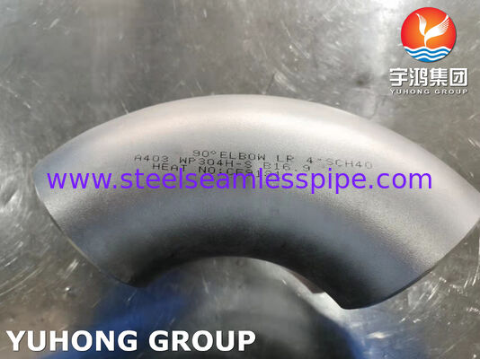 ASTM A403 WP304H-S Fitting Siku untuk Bidang Industri, Fitting Pipa Baja Tahan Karat