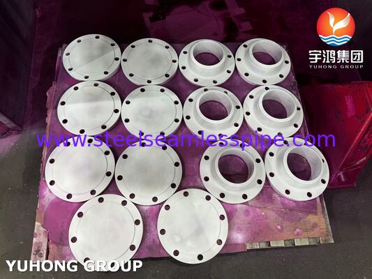 ASME SA182 F304 Austenit baja tahan karat flange tempa untuk sistem pipa industri sesuai dengan standar ASME B16.5