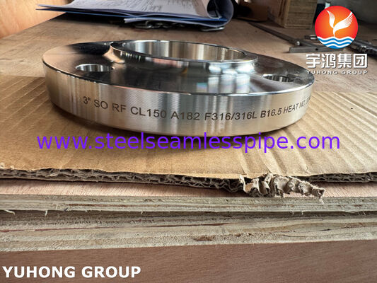 ASTM A182 F316L Slip-On RF Flange untuk Pipa Industri