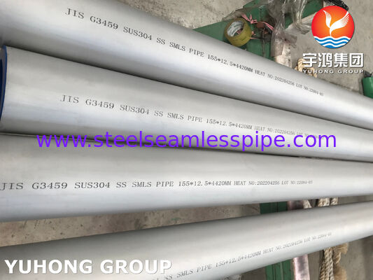 pipa stainless steel tanpa lilitan JIS G3459 SUS304 bar berongga untuk layanan korosif umum