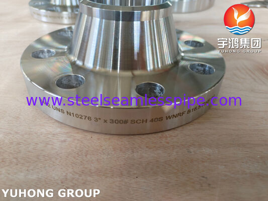 ASTM B564 N10276 SO RF Flange, Hastelloy C276 Alloy Berbasis Nikel Slip-On Raised Face Forged Flange