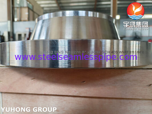 ASTM B564 N10276 SO RF Flange, Hastelloy C276 Alloy Berbasis Nikel Slip-On Raised Face Forged Flange