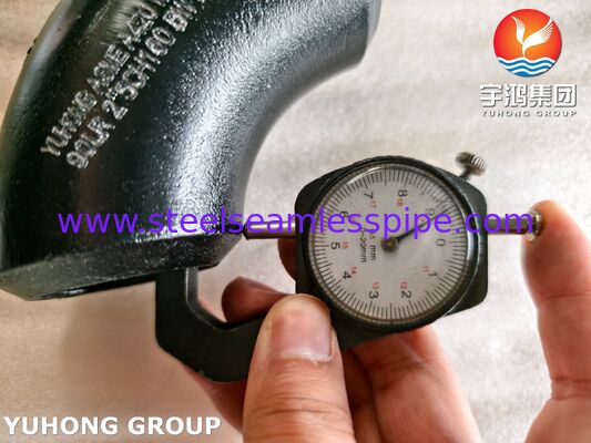 Fitting Baja Karbon Baja Suhu Rendah ASME SA420 Grade WPL6 LTC Siku Las Tepi 90DER