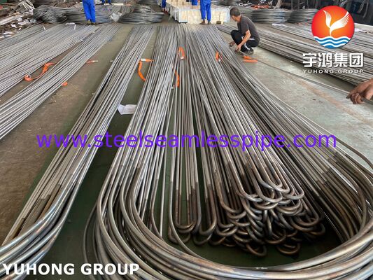 Tabung Penukar Panas U-Bend Baja Paduan Nikel Monel400 ASME SB163 N04400