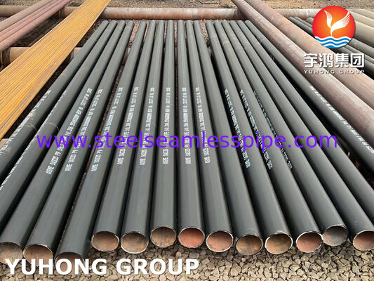 Pipa Baja Tanpa Sambutan Alloy ASTM A335 P9 Lapisan Hitam untuk Superheater dan Reheater