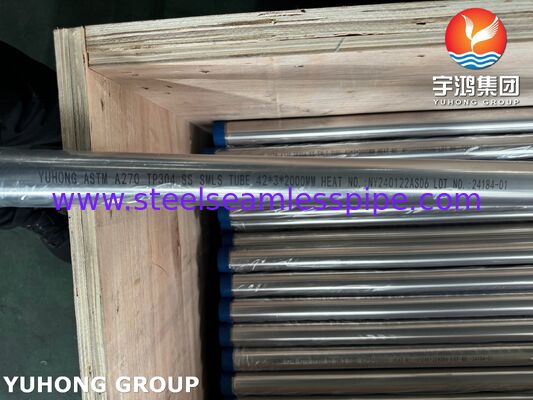 ASTM A270 3A TP304 BA Tabung Seamless Stainless Steel Sanitasi Untuk Industri Gula