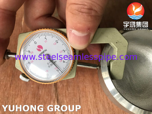 Cap Butt Weld Fittings B16.9 ASTM A403 WP304L Penukar Panas Kondensor