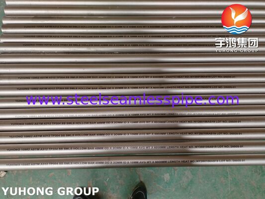 ASTM A312 TP304 Bar berongga, dengan dinding tebal, digunakan untuk memproduksi flange dan mesin