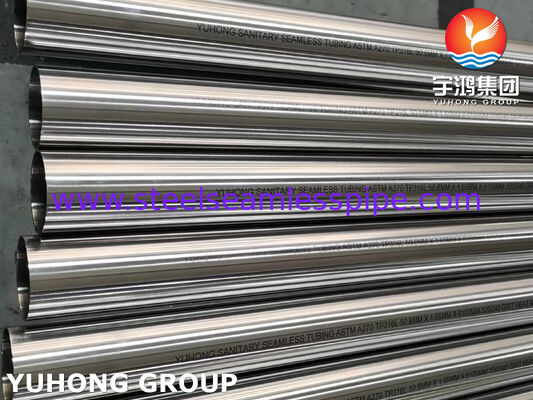 Stainless Steel Welded Tube A270 TP304 180 360 Grit Surface Polished untuk industri makanan dan minuman dan susu