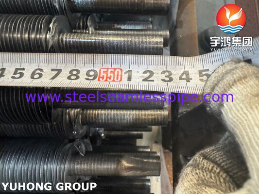 Tabung Sirip Aluminium L-Foot AL1060 pada Pipa Dasar ASTM A179