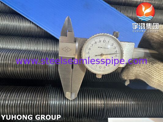 Tabung Sirip Aluminium L-Foot AL1060 pada Pipa Dasar ASTM A179