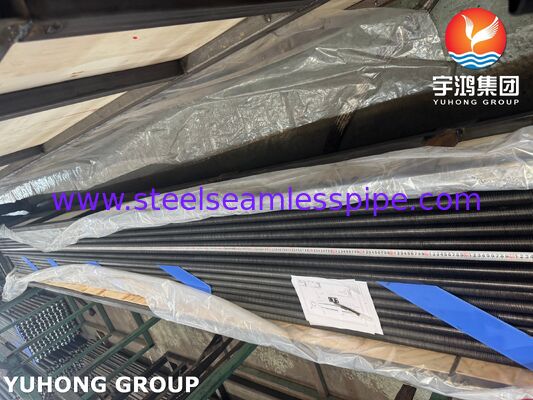 Tabung Sirip Aluminium L-Foot AL1060 pada Pipa Dasar ASTM A179