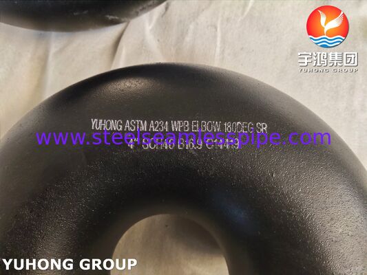 Fittings pipa baja karbon tanpa jahitan, A234 WPB Elbow for Pressure Piping ASME B16.9
