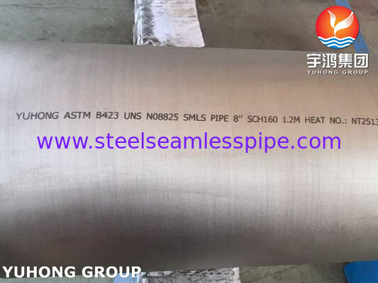 Pipa Seamless ASTM B423 UNS N08825 / DIN 2.4858 Pipa Paduan Nikel Inconel825