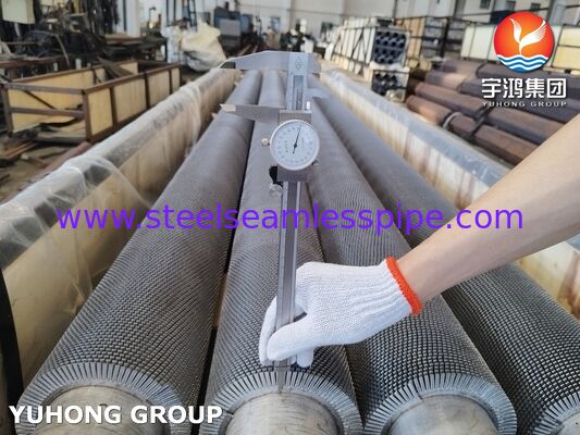 ASTM A312 TP304H tabung berdaun bergerigi untuk boiler & penukar panas
