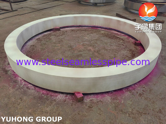 ASME SB171 C70600 Tembaga Nikel Heavy Ring untuk Besar Panas Exchanger Tubesheet & Shell Sambungan dengan OD 1464mm x ID 1277mm x 132mm