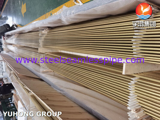 ASME SB111 C68700 Arsenik Aluminium Kuningan U Bend Seamless Tube Dengan Impingement Attack