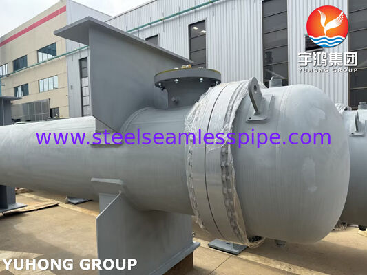 Penukar Panas Cangkang & Pipa Baja Karbon dengan Tabung ASME SA179 dan Lembaran Tabung SA266 Gr.2 untuk Pendinginan Air, Minyak, Uap & Gas