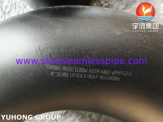 ASTM A860 WPHY42-S Fitting Las Sudut Baja Feritik Kekuatan Tinggi, Tee Sama, Siku, Peredam, ASME B16.9