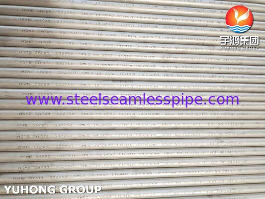 A789 S32750 Super Duplex Heat Exchanger Tube, Seamless And Solution Annealed, Eddy Current Test / Hydrostatic Tested