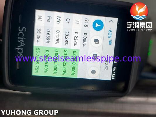 Pipa paduan nikel ASME SB444 Inconel 625 GR.1 2'*SCH80*1000MM tanpa jahitan Boiler & Pressure Vessel